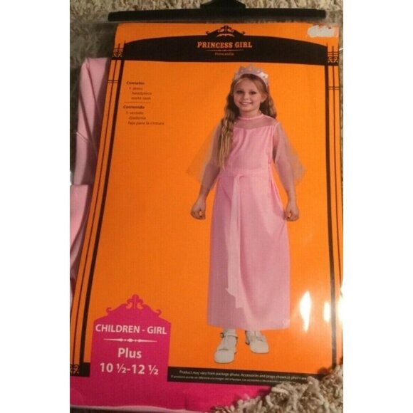 Princess Girl Dress Costume Set W/ Headpiece & Waist Sash  Size 10.5-12.5 Plus - Picture 8 of 8